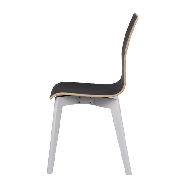 Juoda valgomojo kėdė su baltomis kojomis "Rowico Grace-image-4