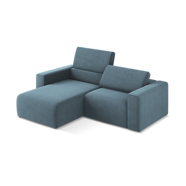 Mėlynos spalvos kampinė sofa (su kairiuoju kampu) Kalea – Makamii-image-1