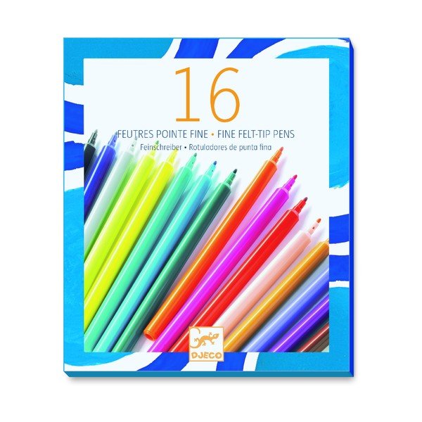 16 smulkių žymeklių rinkinys Djeco Fine-image-1
