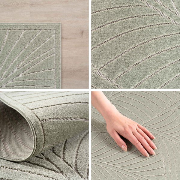 Žalios spalvos apvalios formos lauko ir vidaus kilimas ø 160 cm Nova 1203 – Ayyildiz Carpets-image-2