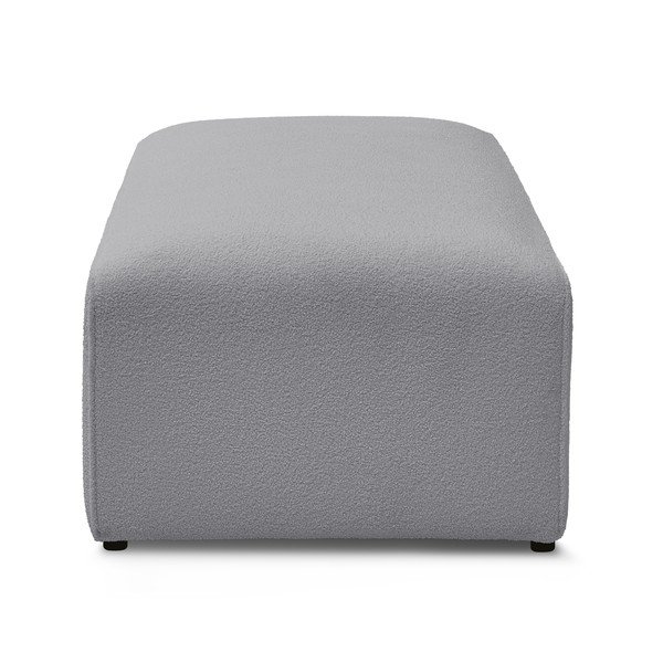 Šviesiai pilkos spalvos iš boucle modulinė taburetė Megeve – Bobochic Paris-image-3