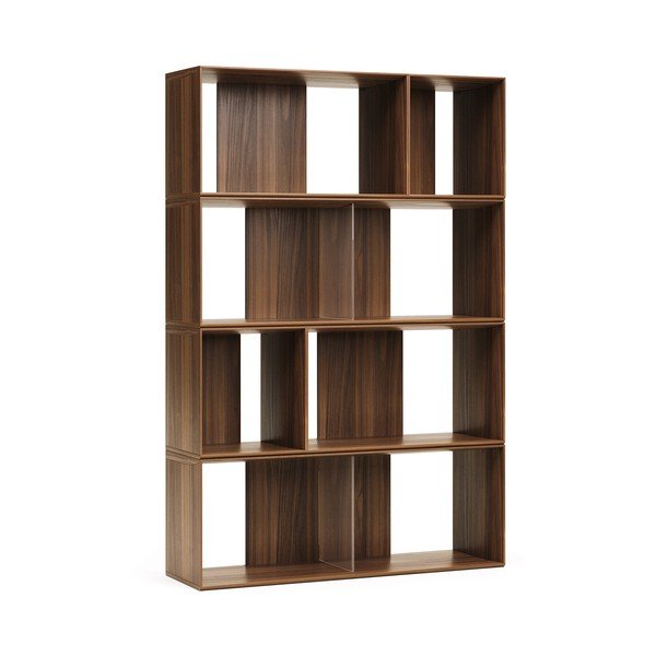 Modulinės lentynos natūralios spalvos iš riešutmedžio 6 vnt. 101x152 cm Litto – Kave Home-image-2