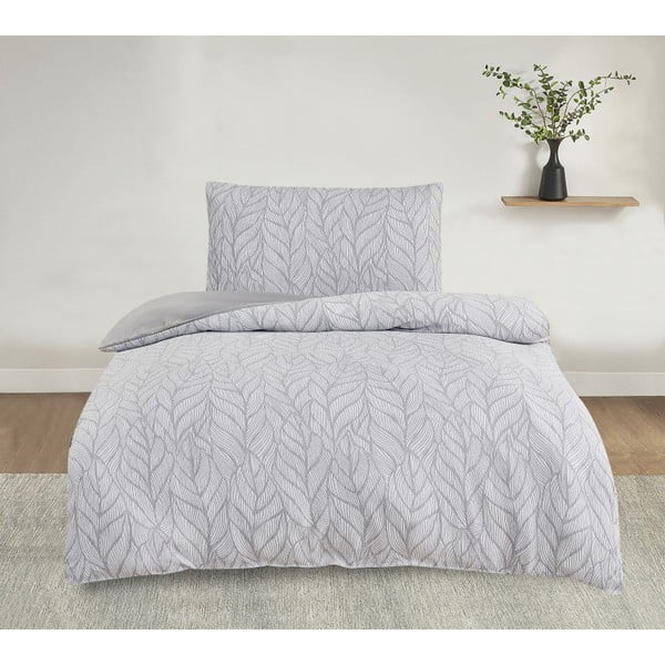 Iš žakardo viengulė patalynė pilkos spalvos 140x200 cm Florida – My House