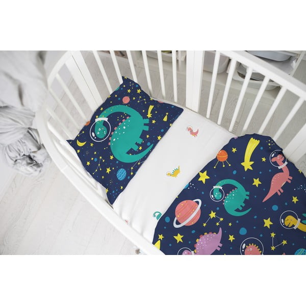 Medvilninio satino paklodė 120x60 cm Space Adventures - Butter Kings-image-1