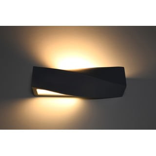 Juodos spalvos keraminis sieninis šviestuvas Nice Lamps Taurus
