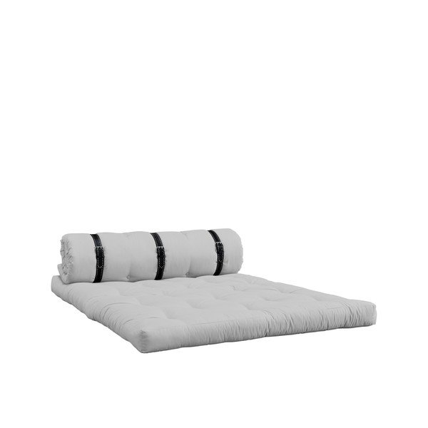 Kintama sofa su baltais dygsniuotos odos dirželiais "Karup Buckle Up Light Grey-image-1