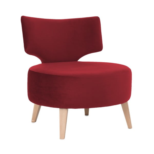 Tamsiai raudonos spalvos pasirinktinės formos fotelis "Flippin Armchair