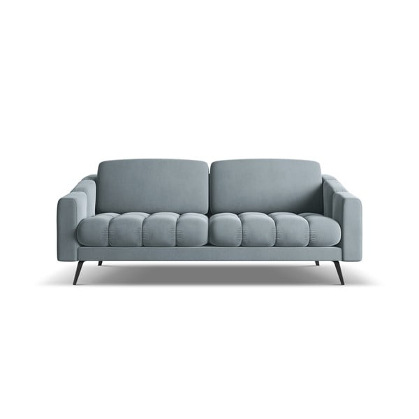 Šviesiai mėlynos spalvos iš velveto sofa 202 cm Nalu – Makamii