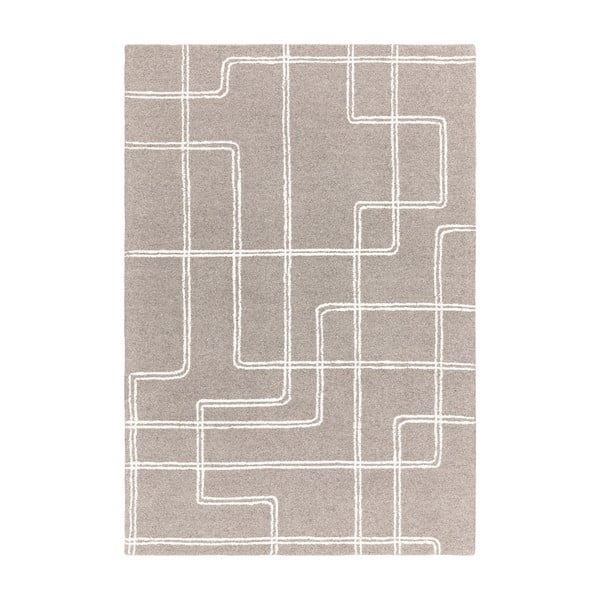 Rankų darbo iš vilnos kilimas šviesiai pilkos spalvos 200x300 cm Ada – Asiatic Carpets