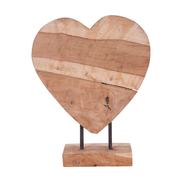 Širdies formos medinė dekoracija iš tikmedžio House Nordic Almada-image-2