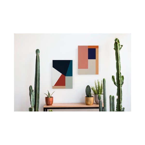Paveikslas ant drobės Really Nice Things Geometric Blue, 50 x 70 cm-image-1