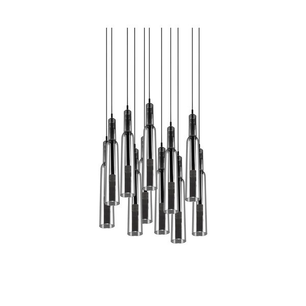 Kabantis šviestuvas sidabrinės spalvos LED ø 50 cm su stiklo gaubtu Lucent – Trio Select-image-1