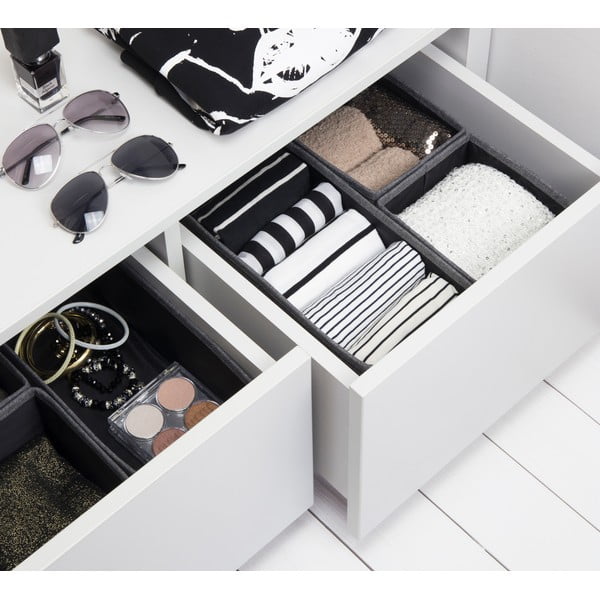 3 pilkos spalvos daiktadėžių rinkinys Bigso Box of Sweden Drawer-image-1