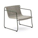 Pilkai žalios spalvos metalinis sodo krėslas Maurina – Kave Home