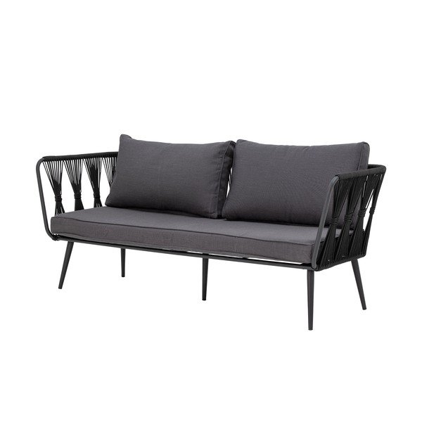 Juodos spalvos iš metalo sodo sofa Pavone – Bloomingville-image-4
