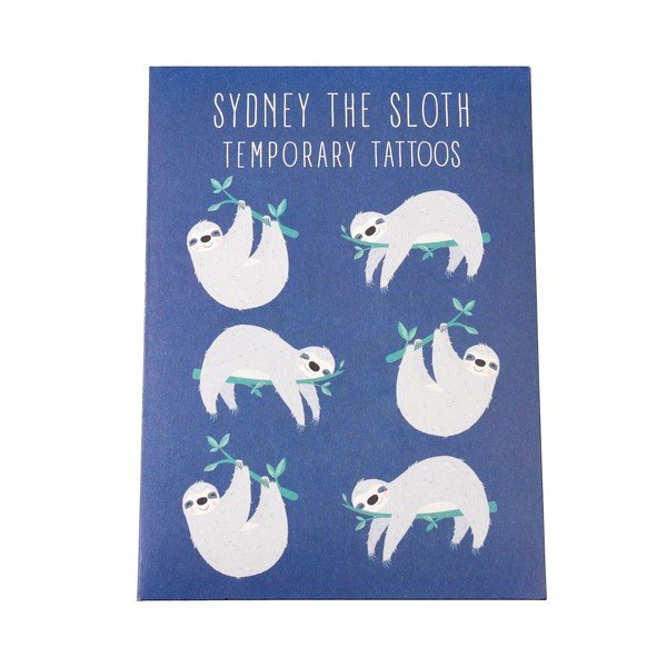 Laikinų tatuiruočių rinkinys Rex London Sydney The Sloth