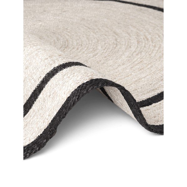 Rankų darbo šviesios natūralios spalvos iš džiuto apvalios formos kilimas ø 150 cm Lina – Hanse Home-image-4