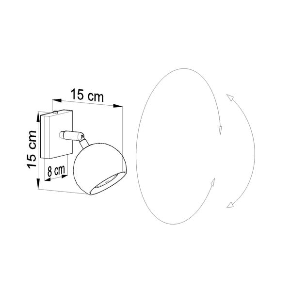 Baltas sieninis šviestuvas Sollux Ollo-image-2