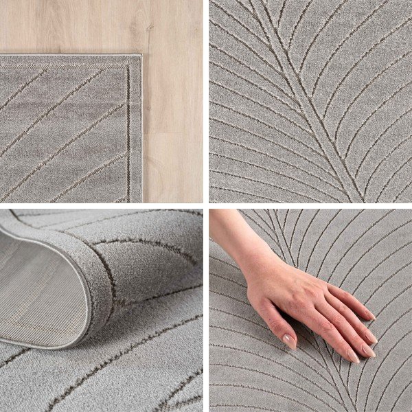 Sidabrinės spalvos apvalios formos lauko ir vidaus kilimas ø 120 cm Nova 1204 – Ayyildiz Carpets-image-2