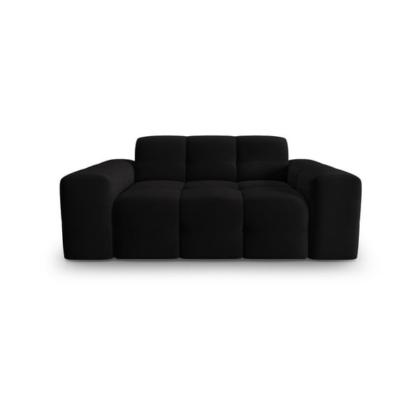 Juodo aksomo sofa 156 cm Kendal - Micadoni Home