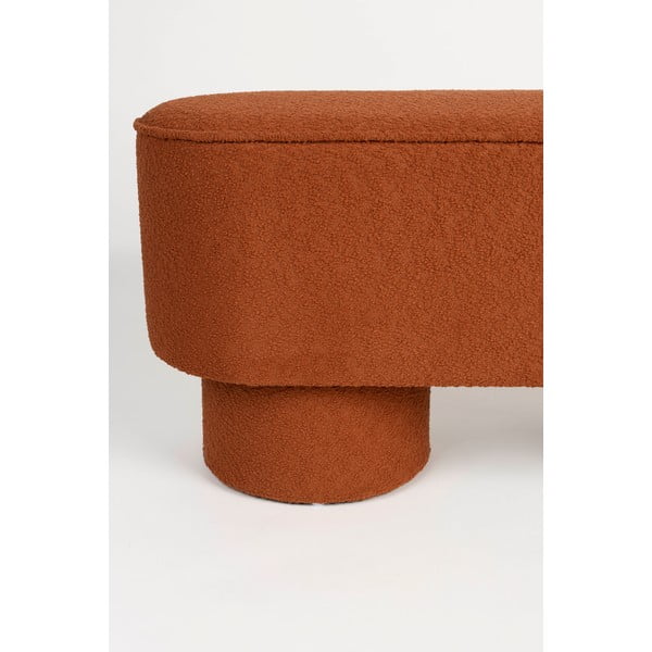 Raudonos plytų spalvos iš boucle suolas Marcos – White Label-image-3