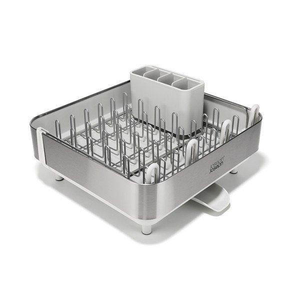 Reguliuojamas sidabrinės spalvos iš plastiko kiaurasamtis 35,5x38 cm Extend Steel Plus – Joseph Joseph