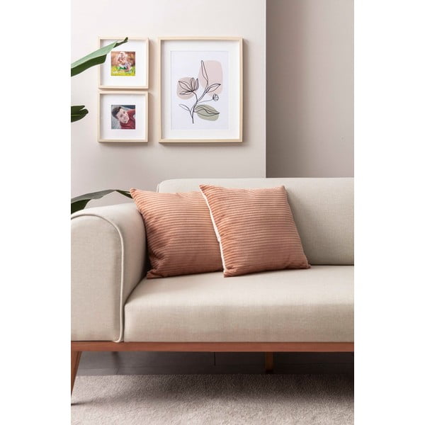 Iš kordinio velveto dekoratyviniai pagalvių užvalkalai 2 vnt. 43x43 cm – Mioli Decor-image-2