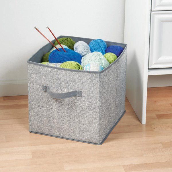 Pilka saugojimo dėžė "iDesign Aldo Cube-image-1
