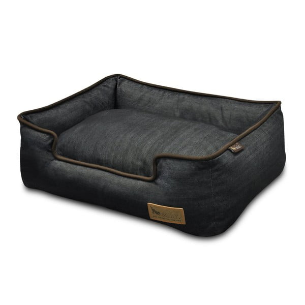 Augintinio guolis tamsiai mėlynos spalvos šuniui 80x60 cm Lounge Bed Denim Medieval Blue / Dark Chocolate M – P.L.A.Y.