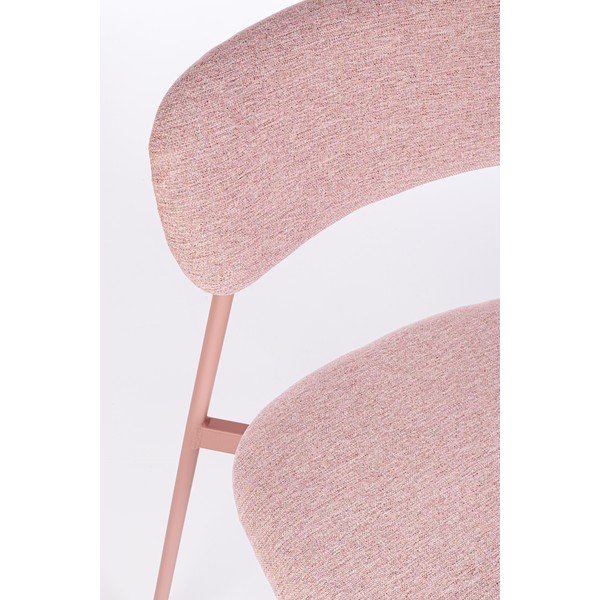 Rožinės spalvos iš audinio valgomojo kėdė Inka – Yes Everyday-image-1