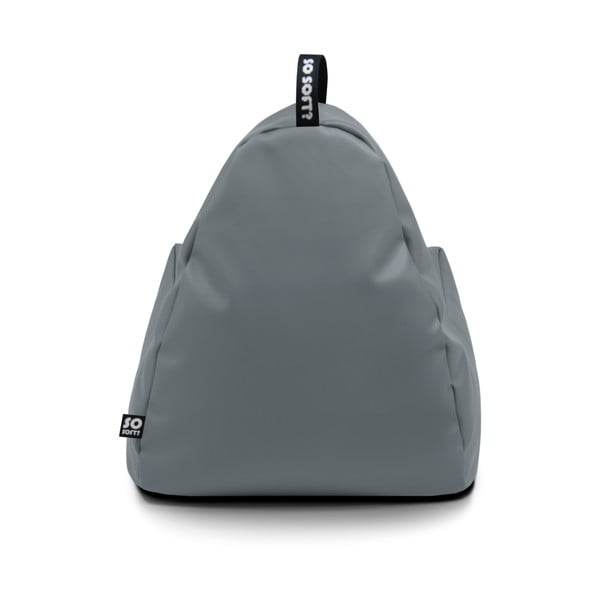 Pilkos spalvos iš dirbtinės odos vaikiškas sėdmaišis Chill M – So Soft?-image-4