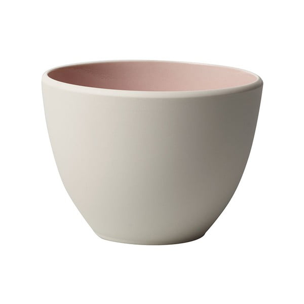 Baltas ir rožinis porcelianinis puodelis Villeroy & Boch Uni, 450 ml