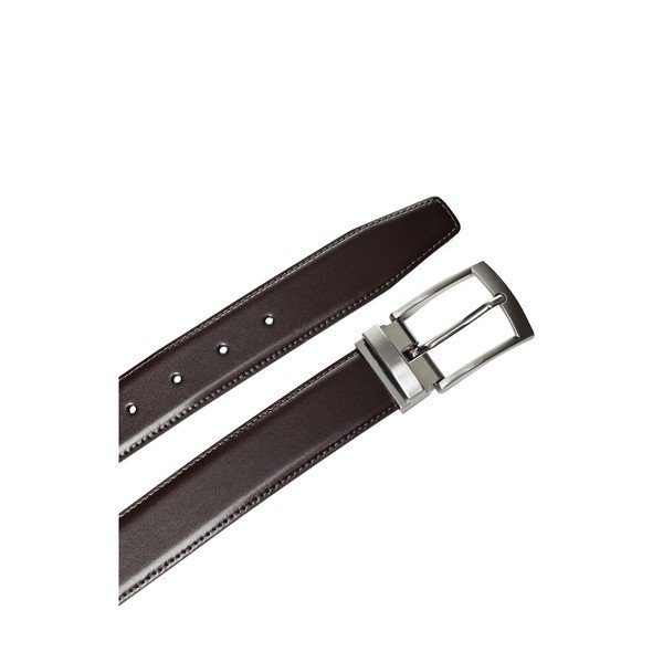 Tamsiai rudas odinis vyriškas diržas Ferruccio Laconi Odin, 100 cm ilgio-image-2