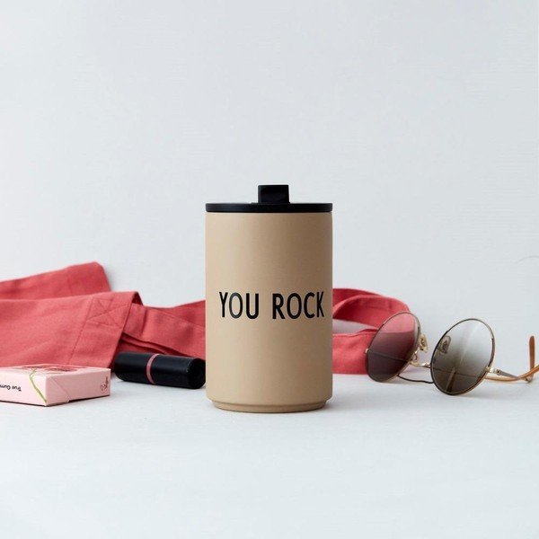 Termo puodelis smėlio spalvos 350 ml You Rock – Design Letters-image-1