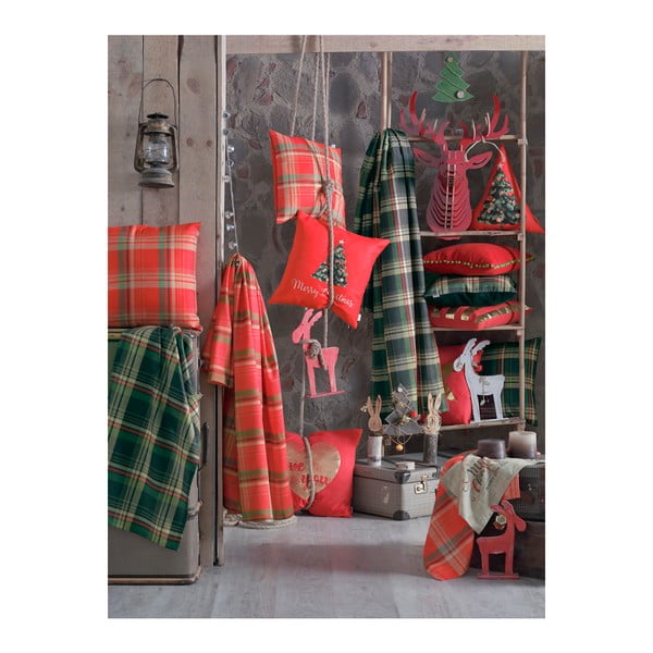 Žalias ir raudonas stalo takelis Mike & Co. NEW YORK Medaus šventė, 40 x 140 cm-image-2