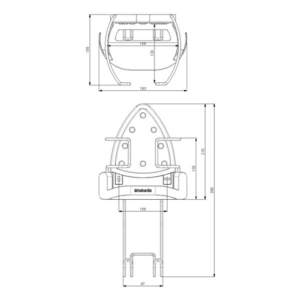 Laikiklis lyginimo lentai ir lygintuvui – Brabantia-image-4