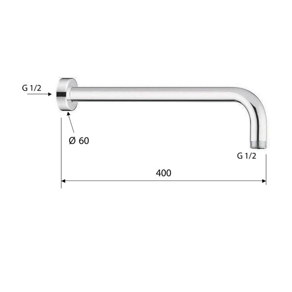 Iš žalvario dušo antgalio dalis baltos spalvos ø 6 cm – Sapho-image-1