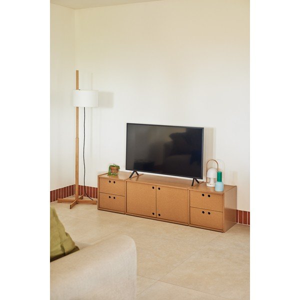 Natūralios spalvos TV spintelė 157x42x40 cm Wally – Teulat-image-1