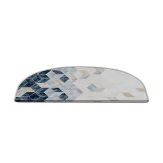Laiptų kilimėlių rinkiniai baltos spalvos/mėlynos spalvos 16 vnt. 20x65 cm Boxes – Vitaus