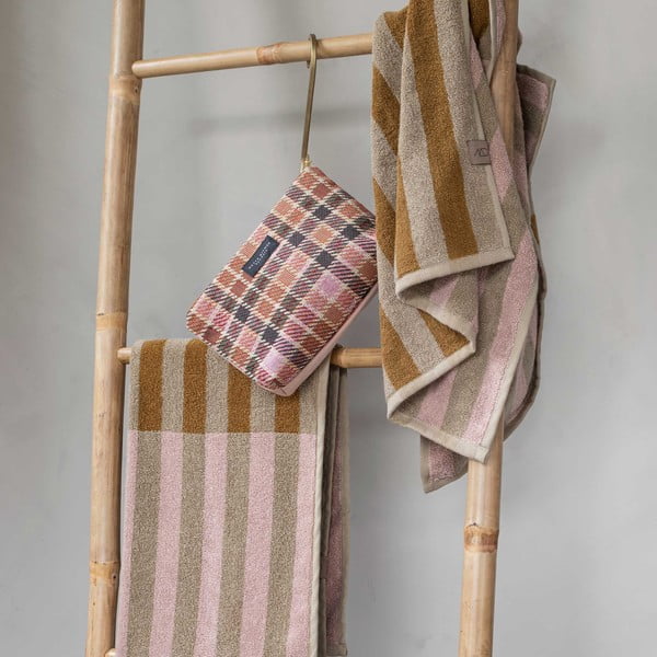 Rudos ir smėlio spalvos organinės medvilnės rankšluosčiai, 2 vnt., 40x55 cm Disorder - Mette Ditmer Denmark-image-2