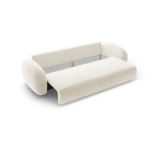 Kreminės spalvos iš velveto sulankstoma/su sandėliavimo vieta sofa 262 cm Tonale – Cosmopolitan Design-image-3