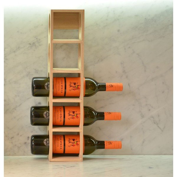 Ąžuolinis vyno stovas 5 buteliams Wireworks-image-1