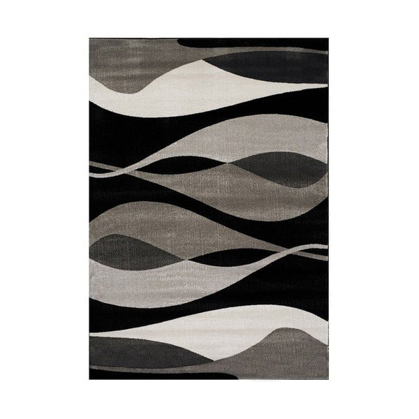 Pilkos ir juodos spalvos kilimas Webtappeti Manhattan Hudson, 120 x 170 cm