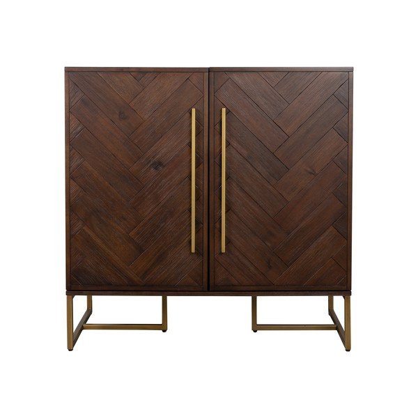 Egzotiško medžio dekoro vyno spintelė 24 buteliams, 100x100 cm Class - Dutchbone