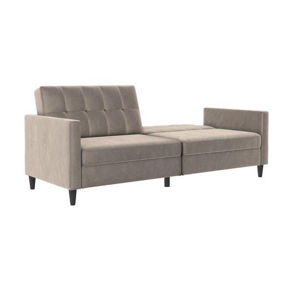 Iš velveto sofa smėlio spalvos 203 cm Hartford – Støraa-image-4