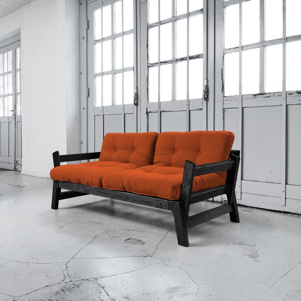 Sofa lova "Karup Step" juoda/apelsininė