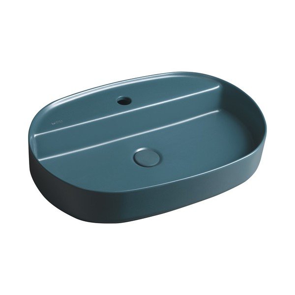 Iš keramikos praustuvas smaragdinės spalvos 60x40 cm Infinity Oval – Sapho