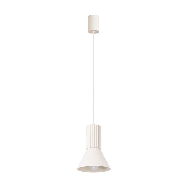 Smėlio spalvos iš metalo kabantis šviestuvas ø 14 cm Niru – Sollux