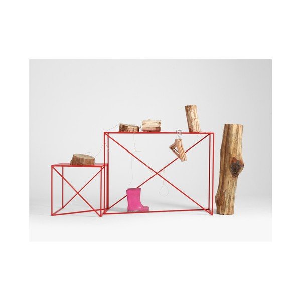 Raudonas pasirinktinės formos "Memo Console Table" stalas-image-4