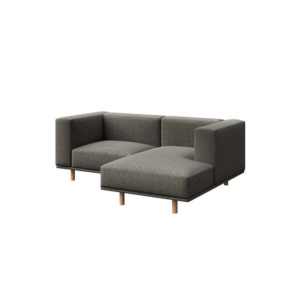 Kampinė sofa pilkos spalvos (su dešiniuoju kampu) Kukumo – Ame Yens-image-2